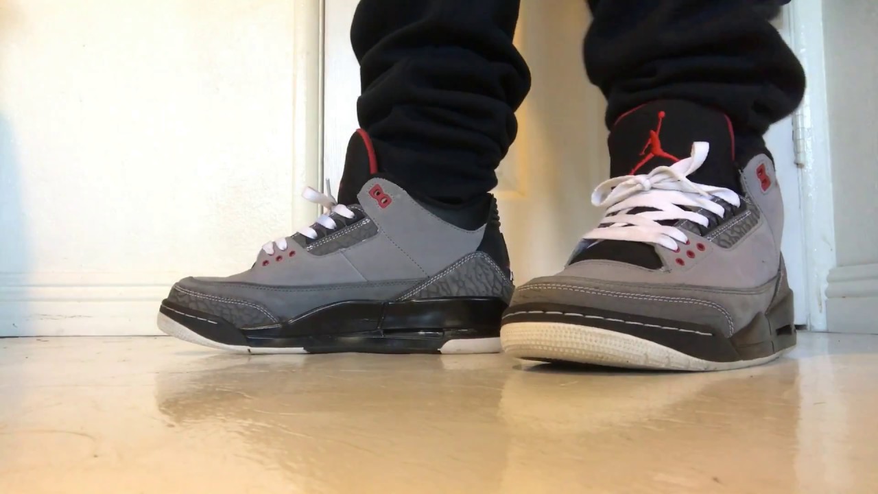 jordan 3 stealth on feet