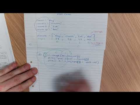 GCSE Computer Science - Python 1D List / 1D Array / Iteration