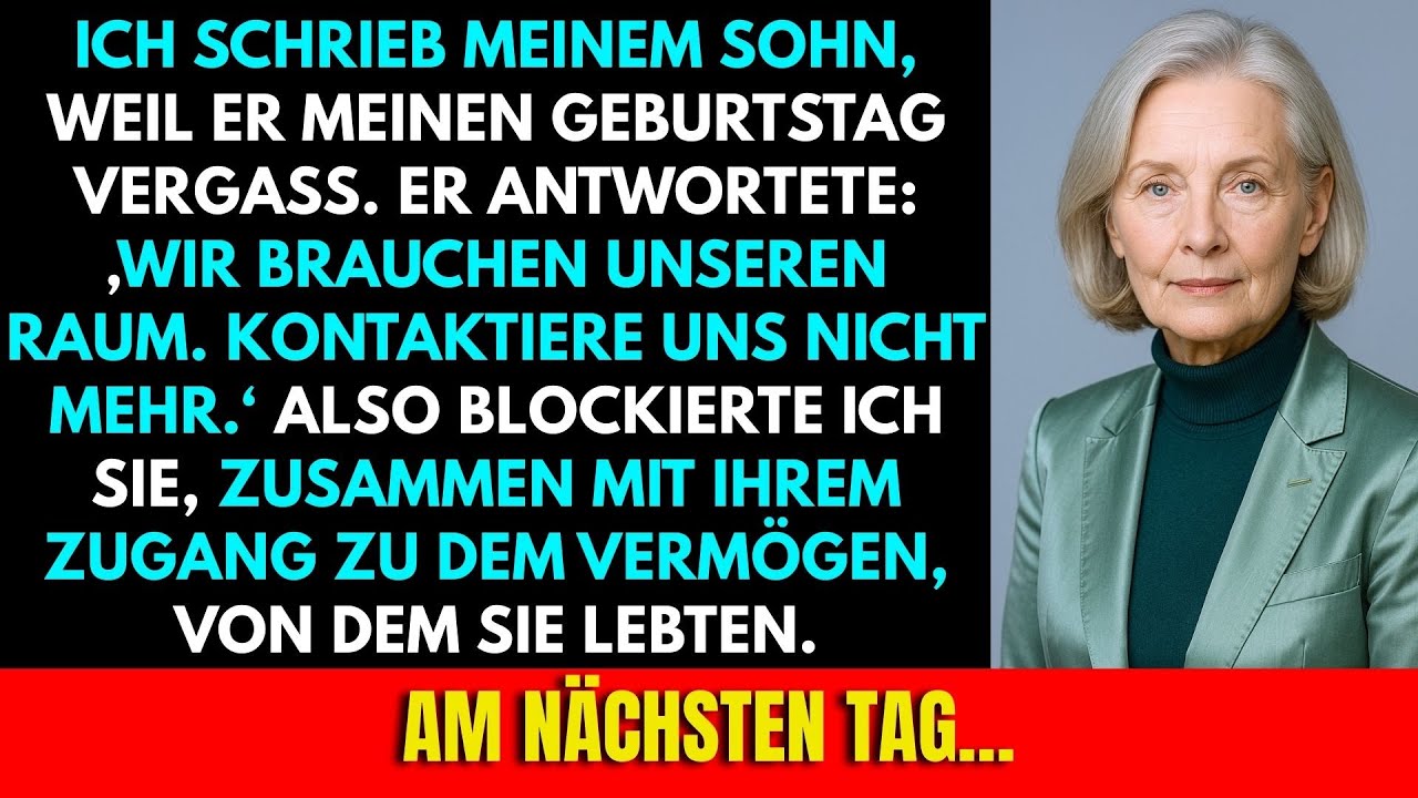 Mein Sohn Schrieb Mir: 'Wir Brauchen Unseren Raum. Kontaktiere Uns Nicht Mehr'. Also Ich...