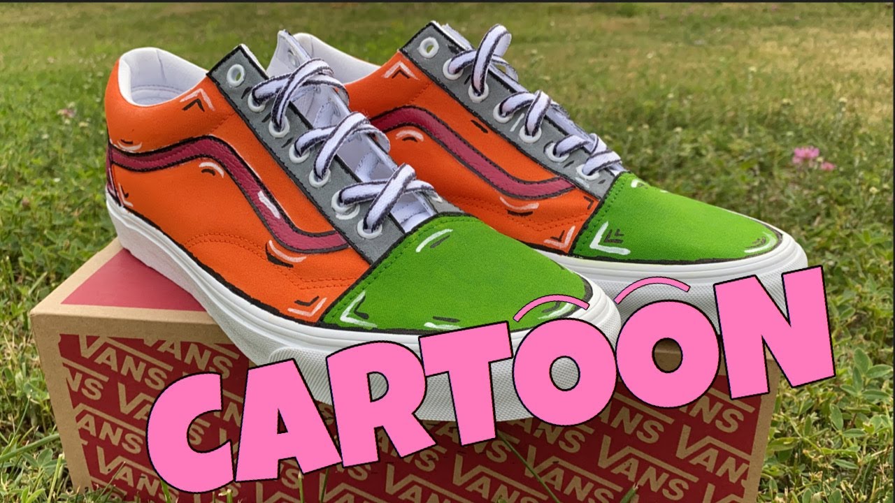 CUSTOM OLD SKOOL VANS!! 🎨 👟 ( CARTOON) Nelson Itivere