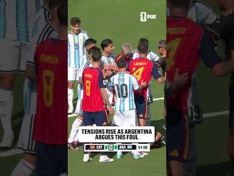 Spain and Argentina players had to be separated