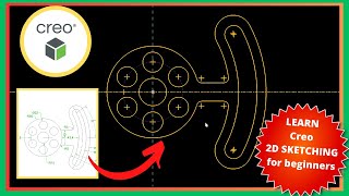 How To: Creo Parametric Sketching Practice for Beginners | Creo 2023