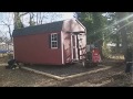 A 12 x 16 shed delivered and installed in under 10 minutes A 12 x 16 shed delivered and installed in under 10 minutes