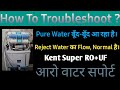 प्योर और रिजेक्ट वाटर दोनों स्लो आ रहा हो , तो क्या करना चाहिए ? RO WATER SUPPORT