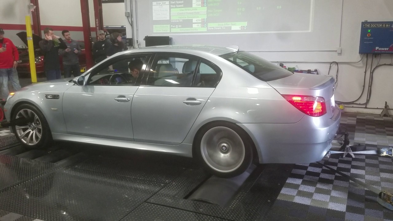 BMW m5 V10 revving w/ aggressive tune and pulley kit 500 HP YouTube