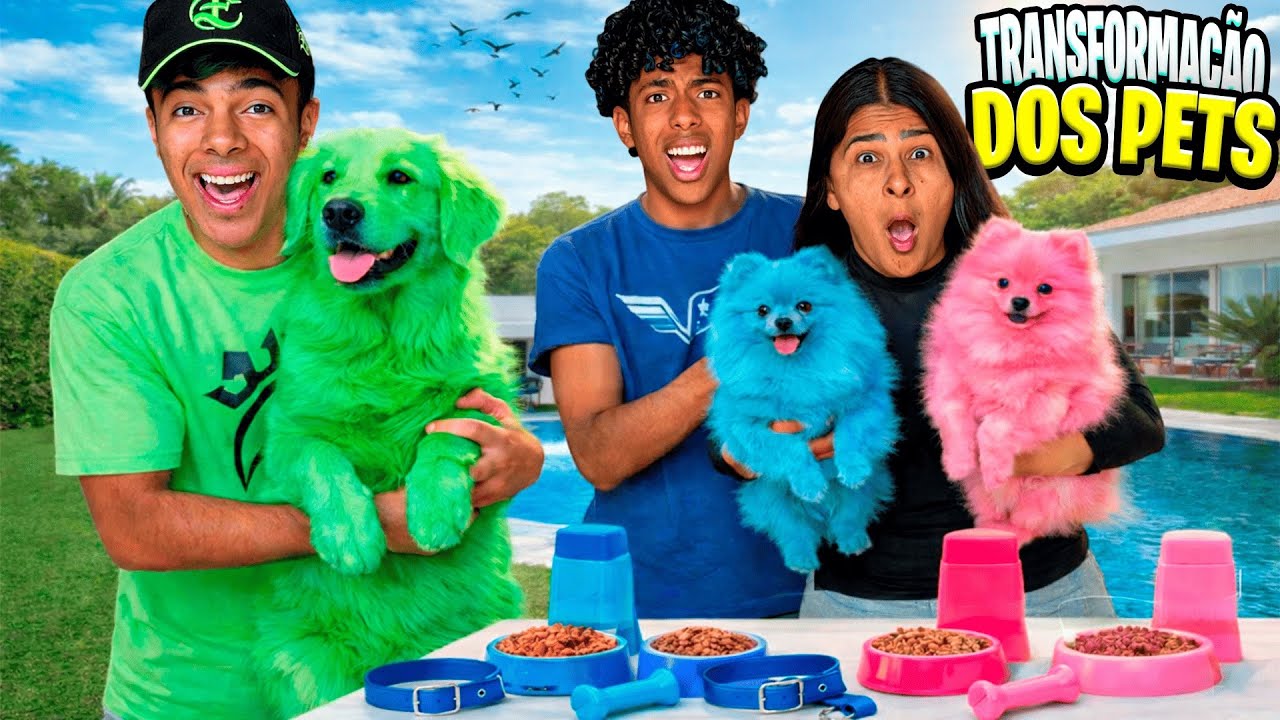 PINTAMOS NOSSOS CACHORRINHOS MAS O PIOR ACONTECEU!!😱💚💙 *DEU ERRADO?