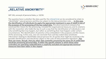 ELSI Dialogues - Anonymisation and Pseudonymisation under the GDPR: Relative Anonymity