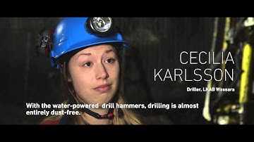 Drilling in a LKAB mine with Wassara