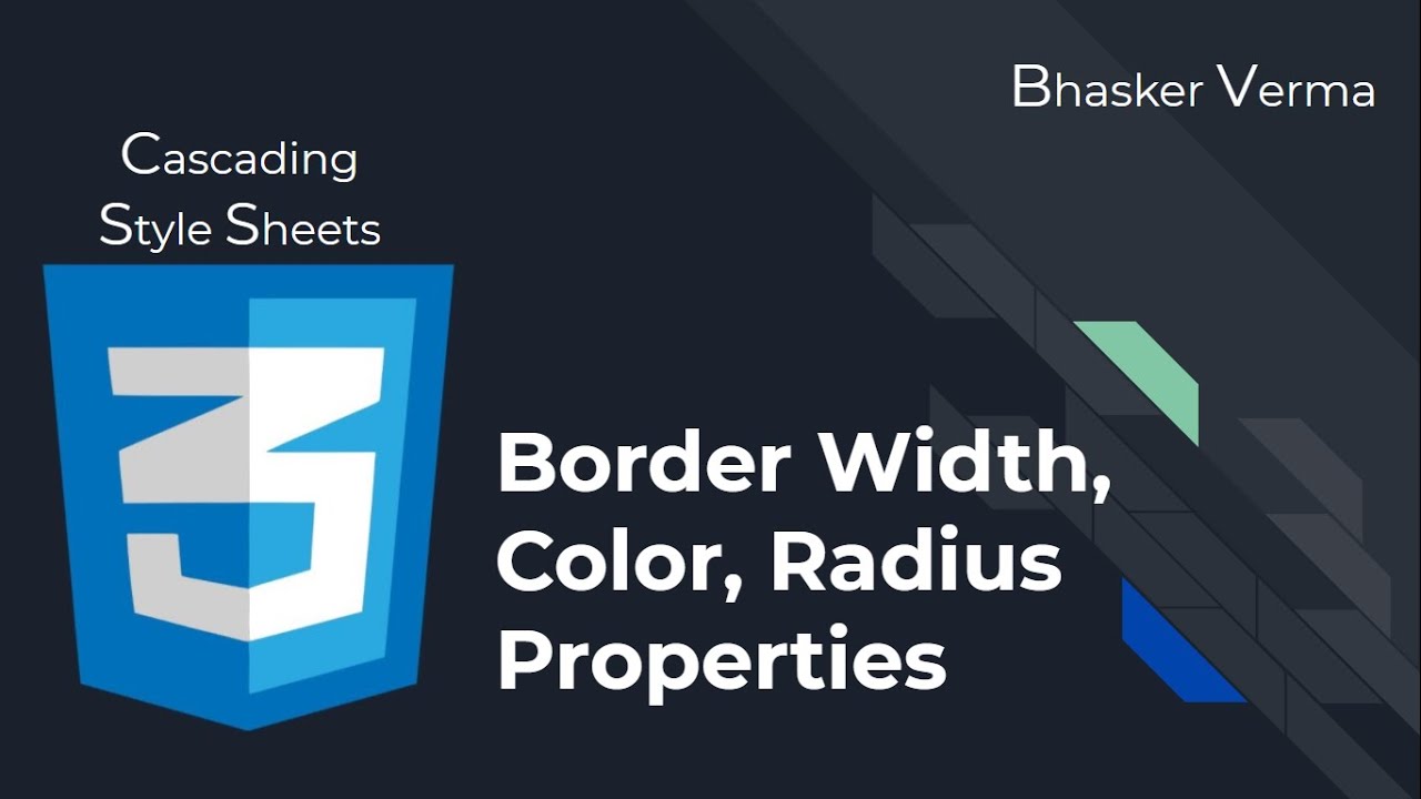 CSS Tutorial for beginners in Hindi #19| Border Width. Color, Radius ...