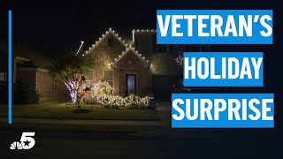 Veteran surprised with holiday lights in touching Veterans Day tribute | NBCDFW