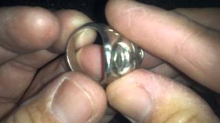 silver ring with a face carved in it. found with the AT pro  27.4g , 95.7% silver, 4.3% copper by William Watts 164 views 10 years ago 4 minutes, 29 seconds