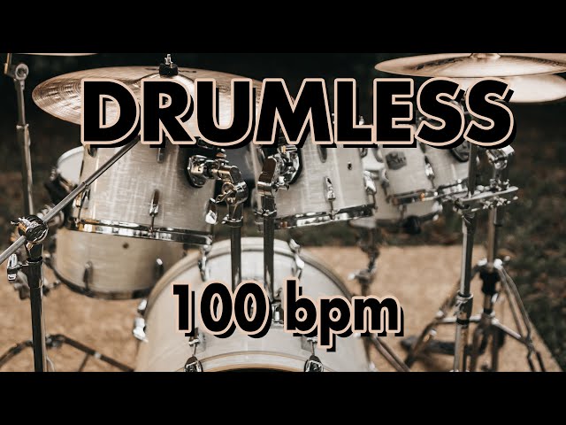 Drumless Practice Backing Track without Drums | Melodic Rock 100 bpm class=