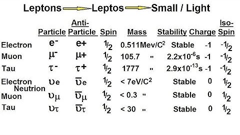 Particle Physics (12 of 41) Elementary Particles: What Are Leptons?