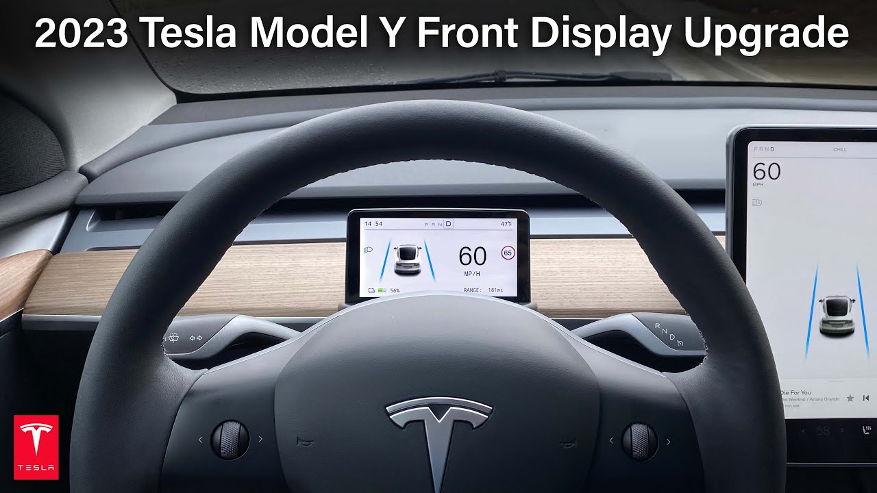 2023 Tesla Model Y Instrument Cluster Display Upgrade #tesla #teslamodely 
