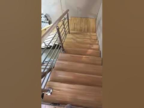 Лестница из профильной трубы с площадкой - YouTube