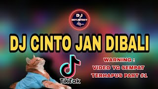 DJ CINTO JAN DIBALI REMIX 🔥 | YOGI HERMAN COVER | RIA AMELIA | VIDEO YG TERHAPUS #1