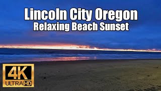 Lincoln City, Oregon - Relaxing Beach Sunset - Pacific Ocean - 1 Hour #relaxing #beach #sunset