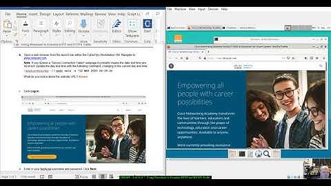 CBROPS - Lab 10.6.7 - Using Wireshark to Examine HTTP and HTTPS Traffic
