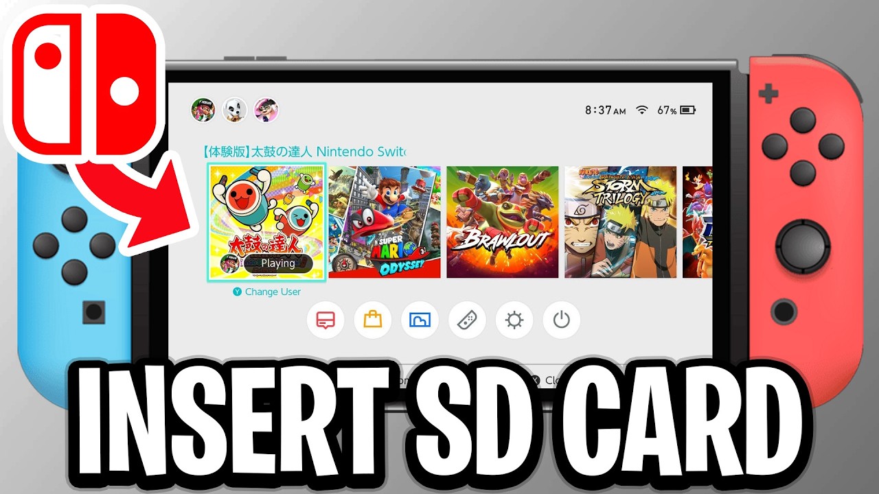 How To Insert SD Card Into Nintendo Switch - Full Guide - YouTube