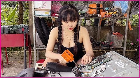 Time lapse video: Talented 18-Year-Old Girl Repairs and Restores TV For An Old Man. Huong Lan