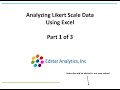 How to analyze Likert-Scale Survey Data Using Excel: Part 1