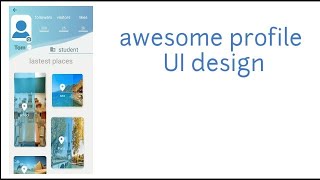 Cool UI design app profile with animation -by kodular