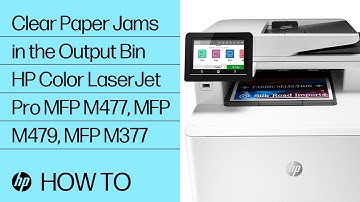 Clear Paper Jams in the Output Bin | HP Color LaserJet Pro MFP M477, MFP M479, MFP M377 | HP