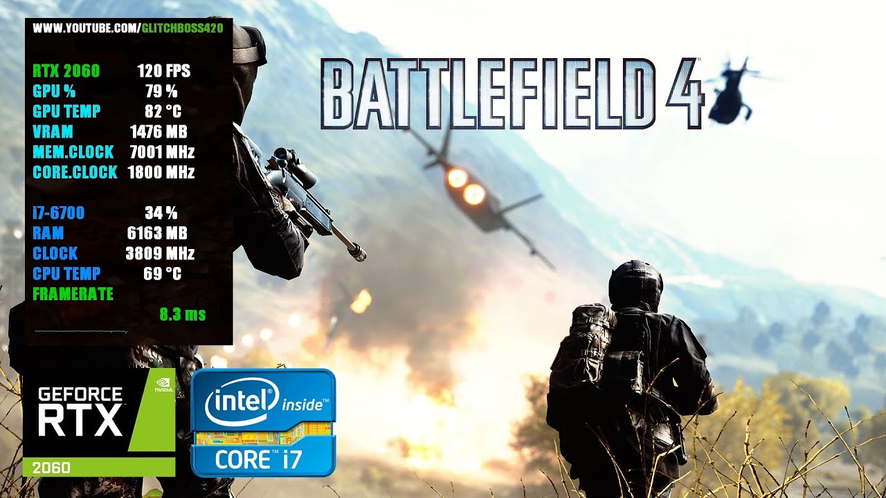 Battlefield 4 | RTX 2060 6GB + i7-6700 + 16GB RAM - YouTube