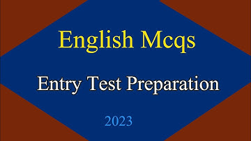 Entry test preparation 2023 | English Mcqs for entry test preparation
