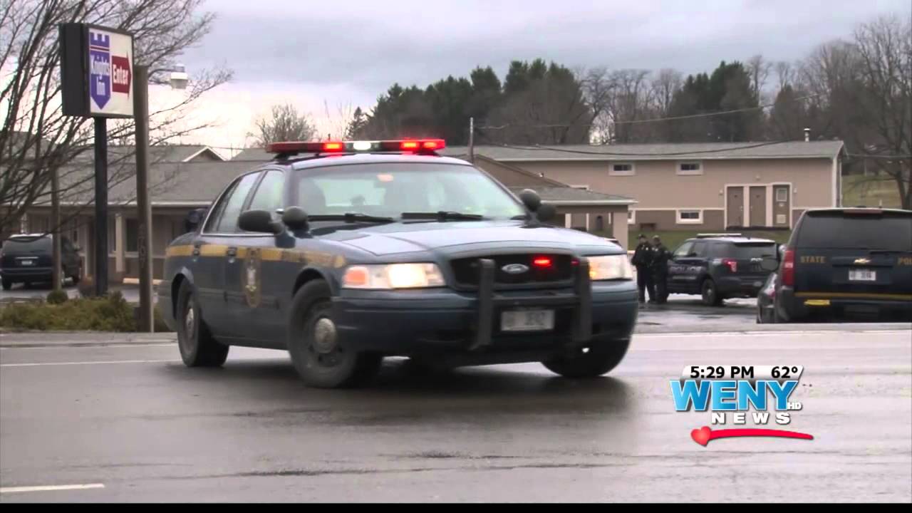 NYS Police Surround Knights Inn in Horseheads YouTube