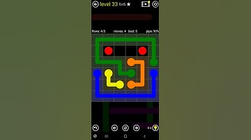 How To Solve Flow Free Kids Pack Level 33 Easy 6x6 Board Walk Through Solution Walkthrough