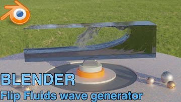 BLENDER Flip Fluid Simulation - wave generateor - water seesaw