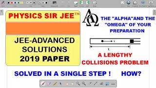 JEE ADVANCED 2019 PROB-COLLISIONS- 🙌 SMART💥 ANALOGY-JEE SOLUTIONS THE ALPHA AND THE OMEGA OF YOU
