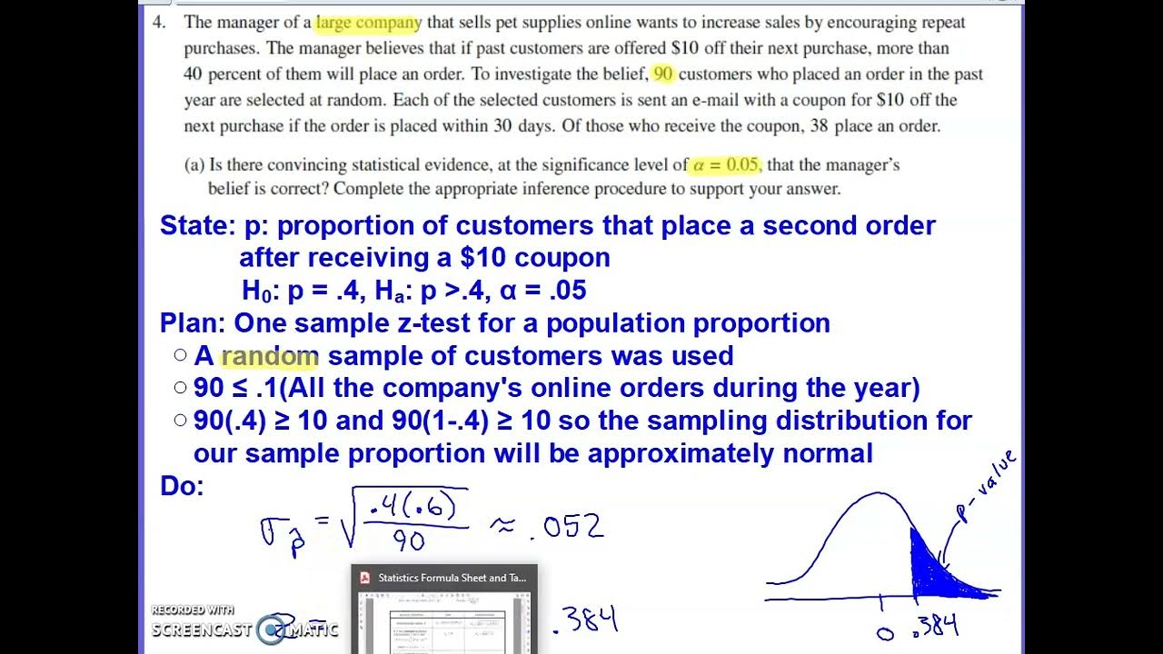 2021 ap statistics free response question 4 youtube