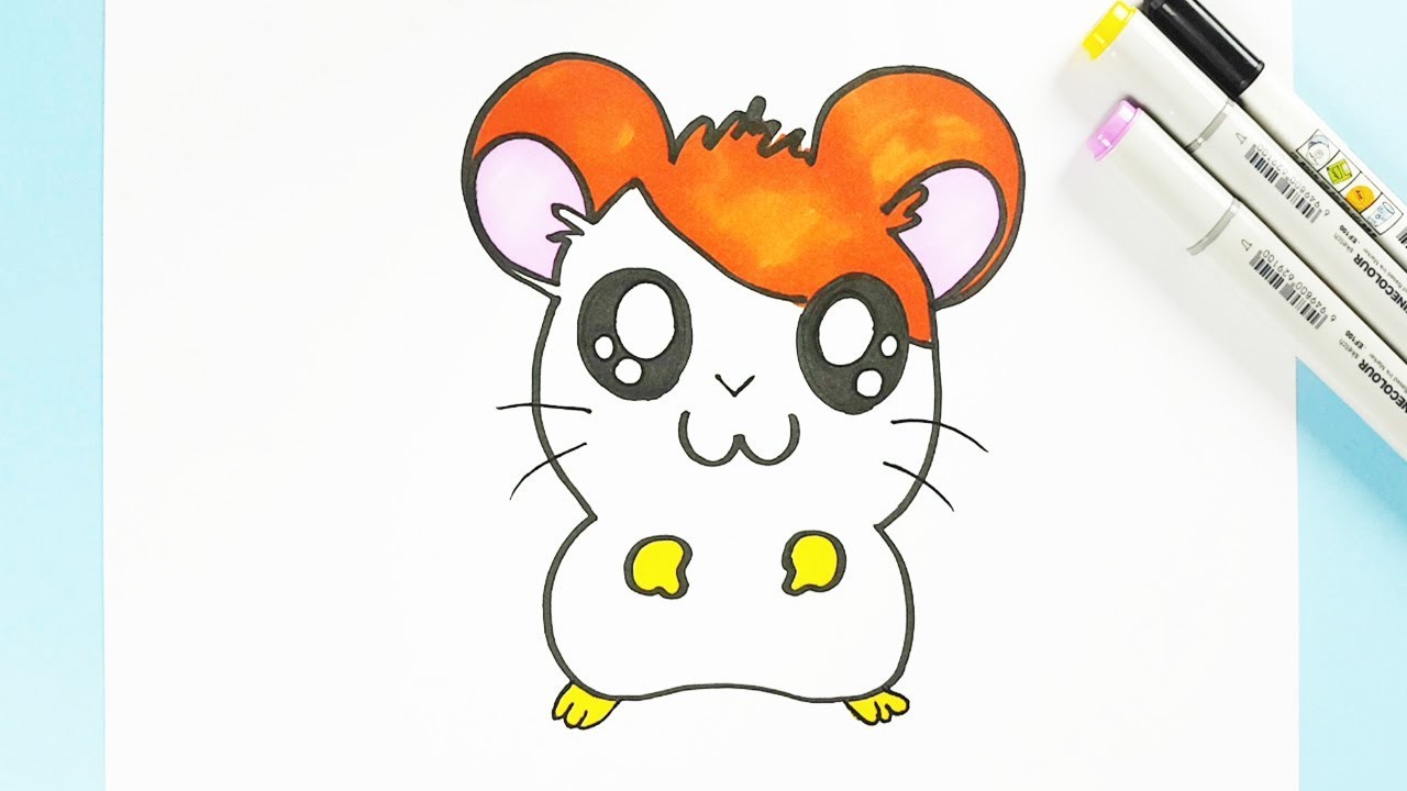 Easy Chibi Cute Hamster Drawing - Juliah Daros