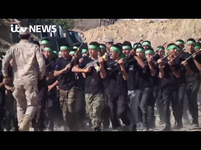 Inside the Hamas summer training camp for Gaza teens | ITV News class=