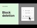 Improved block editing with delete functionality | Documate for ServiceNow