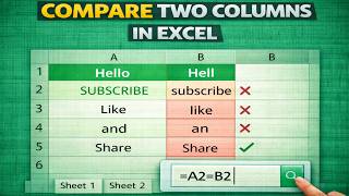 How To Compare Two Columns In Excel For Matches Differences Using Formula
