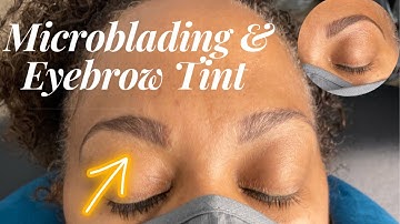 Tinting Over Microblading EYEBROWS 👀 | Eyebrow Tint #lashesforevermore #eyebrowwaxandtint