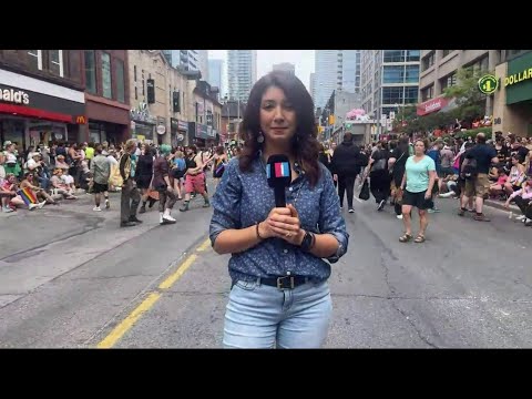 گزارش مهسا مرتضوی ایران اینترنشنال از محل برگزاری رژه افتخار اقلیت های جنسی و جنسیتی در تورنتو 