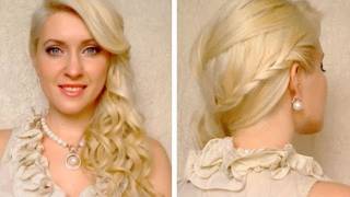 Hairstyles With Braids And Curls To The Side