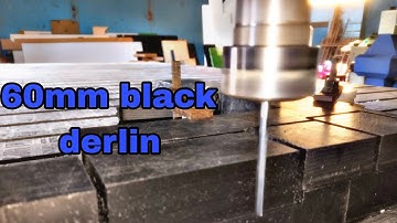 60 mm black derlin square cutting #cncrouter