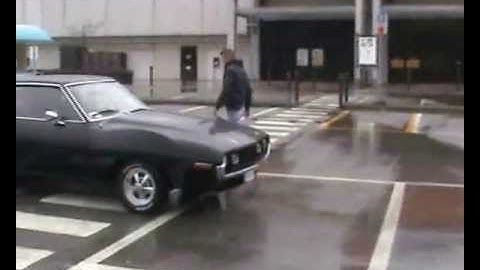 1973 V8 AMC JAVELIN AMX DRIVE ACCELERATION AND BURNOUT RESTORED BY SEBA MAGNI MAD MACHINES CUSTOM