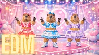 Capybara Idol Edm Show Cute Pop Energy On Stage