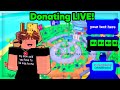  merry christmas donating and raising live  roblox pls donate
