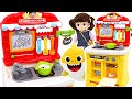 Baby shark, Pinkfong~ Let's eat! Kongsuni cooks deliciously with the Kitchen game set~ | PinkyPopTOY