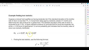Math 14 10.4 Finding a test statistic