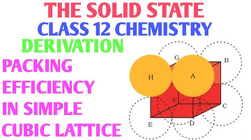 Packing efficiency in simple cubic lattice | calculate the packing efficiency in simple cubic