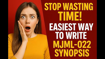 IGNOU MJML-022 Synopsis Writing Step by Step Guide