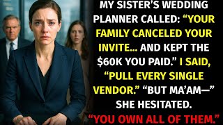 My Sister&#39;s Wedding Planner Called: “Your Family Canceled Your Invite, But Kept the $60K You Paid”